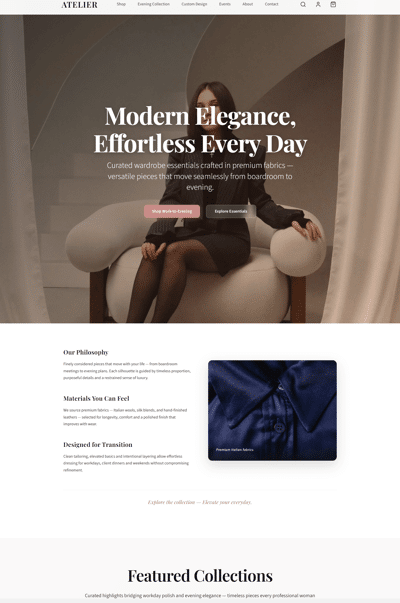 Atelier website thumbnail